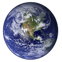 Picture of Earth, news are from all around the planet