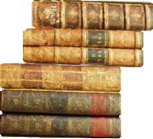 Old books sideways
