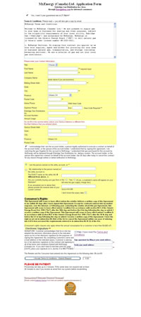 Main signup form picture for Energyshop.com web property